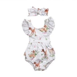 Bambi Deer Baby Romper Outfit